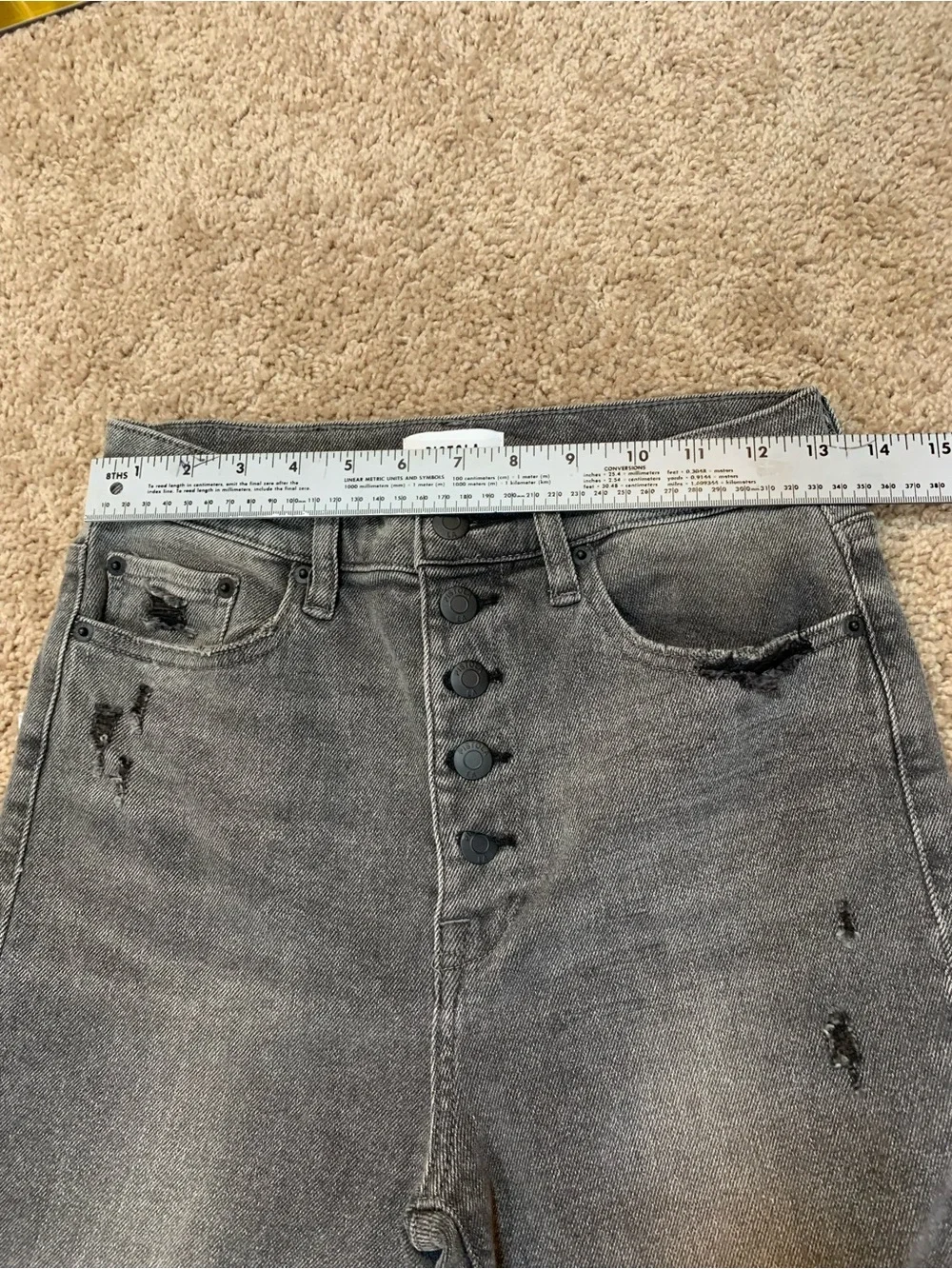 pistola Gray High-Rise Straight Leg Jeans with Button-Fly - Picture 7 of 10